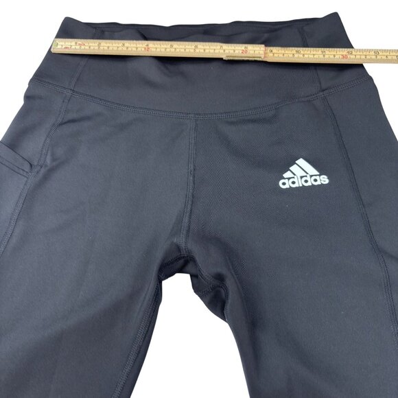 Adidas Aeroready Primegreen Womens Black 3-Stripes Leggings Small Activewear Str - Picture 8 of 11